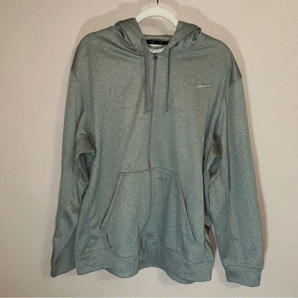 Nike Men's Light Gray dry fit Hoodie